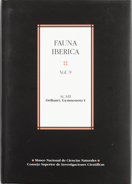 FAUNA IBRICA. VOL. 9. ACARI: ORIBATEI, GYMNONOTA I