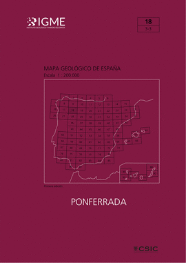 MAPA GEOLGICO DE ESPAA, ESCALA 1:200.000 : PONFERRADA, HOJA 18, 3-3