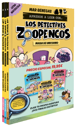 PACK APRENDE A LEER CON... LOS DETECTIVES ZOOPENCOS! 4, 5 Y 6: EN LETRA MAYSCU