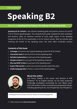 SPEAKING B2 FOR SCHOOLS