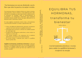 EQUILIBRA TUS HORMONAS,