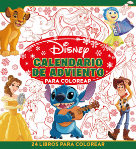 DISNEY. CALENDARIO DE ADVIENTO PARA COLOREAR