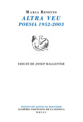 ALTRA VEU POES�A 1952-2003
