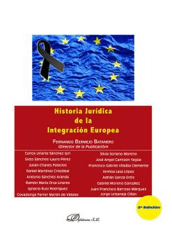 HISTORIA JURDICA DE LA INTEGRACIN EUROPEA