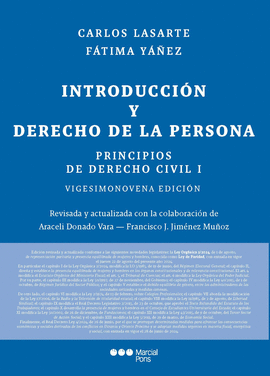 PRINCIPIOS DE DERECHO CIVIL. TOMO I. INTRODUCCIN Y DERECHO DE LA PERSONA