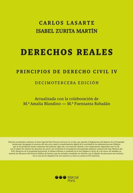 PRINCIPIOS DE DERECHO CIVIL TOMO IV DERECHOS REALES 13� ED