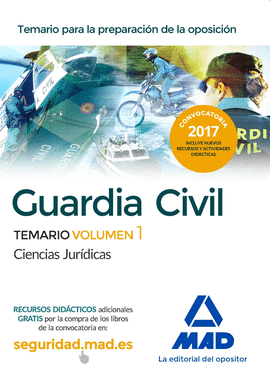 GUARDIA CIVIL TEMARIO PARA LA PREPARACI�N DE OPOSICI�N. CIENCIAS JUR�DICAS VOLUM