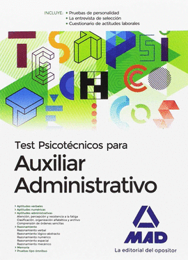 TEST PSICOTCNICOS PARA AUXILIAR ADMINISTRATIVO