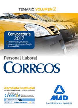 PERSONAL LABORAL DE CORREOS Y TEL�GRAFOS. TEMARIO VOLUMEN 2