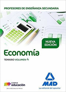 PROFESORES DE ENSE�ANZA SECUNDARIA ECONOM�A TEMARIO VOLUMEN 4