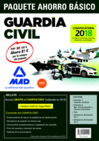 PAQUETE AHORRO B�SICO GUARDIA CIVIL 2018 AHORRO DE 81 � (INCLUYE TEMARIOS 1 Y 2; TEST; SIMULACROS DE EXAMEN 1 Y 2; Y ACCESO A CAMPUS ORO)
