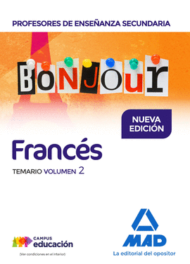 PROFESORES DE ENSEANZA SECUNDARIA FRANCS TEMARIO VOLUMEN 2
