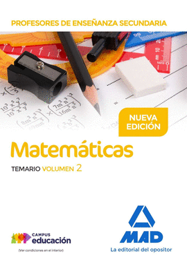 PROFESORES DE ENSE�ANZA SECUNDARIA MATEM�TICAS TEMARIO VOLUMEN 2
