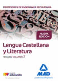 CUERPO DE PROFESORES DE ENSEANZA SECUNDARIA. LENGUA CASTELLANA Y LITERATURA. TE