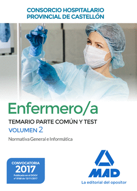 ENFERMERO/A DEL  CONSORCIO HOSPITALARIO PROVINCIAL DE CASTELLN. TEMARIO PARTE C