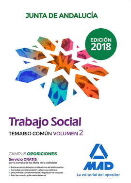 TRABAJADOR SOCIAL  DE LA JUNTA DE ANDALUCA. TEMARIO COMN VOLUMEN 2