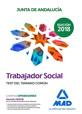 TRABAJADOR SOCIAL  DE LA JUNTA DE ANDALUCA. TEST DEL TEMARIO COMN
