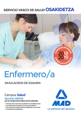 ENFERMERA/O DE OSAKIDETZA-SERVICIO VASCO DE SALUD. SIMULACROS DE EXAMEN