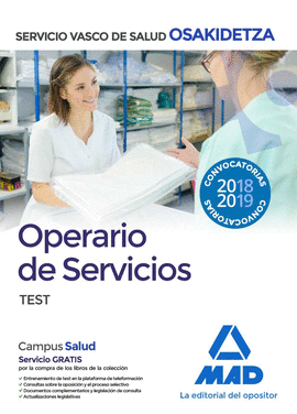 OPERARIO/A DE SERVICIOS DE OSAKIDETZA-SERVICIO VASCO DE SALUD. TEST