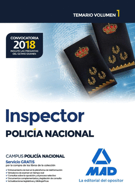 INSPECTOR DE POLICA NACIONAL. TEMARIO VOLUMEN 1