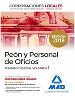PEONES Y PERSONAL DE OFICIOS DE CORPORACIONES LOCALES. TEST Y SUPUESTOS PR�CTICO