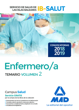 ENFERMERO/A DEL SERVICIO DE SALUD DE LAS ILLES BALEARS (IB-SALUT).TEMARIO VOLUME