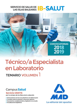 TCNICO/A ESPECIALISTA DE LABORATORIO DEL SERVICIO DE SALUD DE LAS ILLES BALEARS