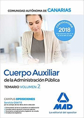CUERPO AUXILIAR DE LA ADMINISTRACI�N P�BLICA DE LA COMUNIDAD AUT�NOMA DE CANARIA