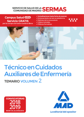 TCNICO EN CUIDADOS AUXILIARES DE ENFERMERA DEL SERVICIO DE SALUD DE LA COMUNID