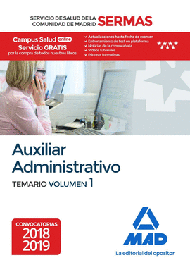 AUXILIAR ADMINISTRATIVO DEL SERVICIO DE SALUD DE LA COMUNIDAD DE MADRID. TEMARIO