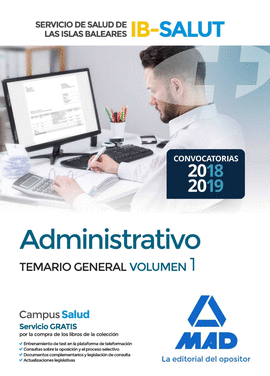 ADMINISTRATIVO DEL SERVICIO DE SALUD DE LAS ILLES BALEARS (IB-SALUT). TEMARIO PA