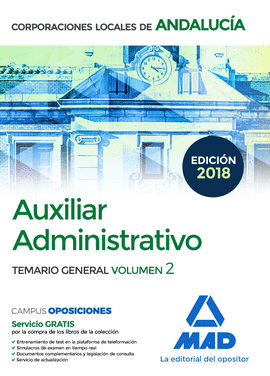 AUXILIAR ADMINISTRATIVO DE CORPORACIONES LOCALES DE ANDALUCA. TEMARIO GENERAL V