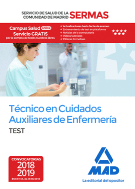 T�CNICO EN CUIDADOS AUXILIARES DE ENFERMER�A DEL SERVICIO DE SALUD DE LA COMUNID