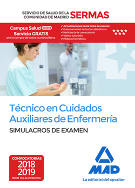 TCNICO EN CUIDADOS AUXILIARES DE ENFERMERA DEL SERVICIO DE SALUD DE LA COMUNID