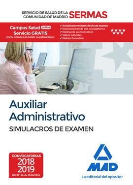 AUXILIAR ADMINISTRATIVO DEL SERVICIO DE SALUD DE LA COMUNIDAD DE MADRID. SIMULAC