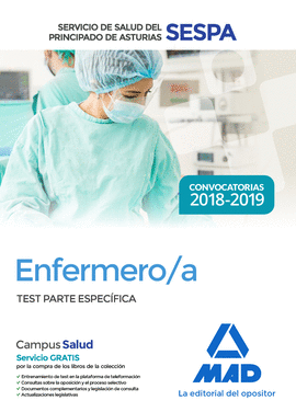 ENFERMERO/A DEL SERVICIO DE SALUD DEL PRINCIPADO DE ASTURIAS (SESPA). TEST PARTE
