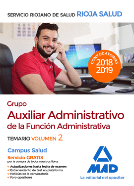 GRUPO AUXILIAR ADMINISTRATIVO DE LA FUNCIN ADMINISTRATIVA DEL SERVICIO RIOJANO