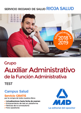 GRUPO AUXILIAR ADMINISTRATIVO DE LA FUNCIN ADMINISTRATIVA DEL SERVICIO RIOJANO