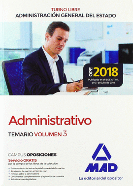 ADMINISTRATIVO DE LA ADMINISTRACIN GENERAL DEL ESTADO (TURNO LIBRE). TEMARIO VO