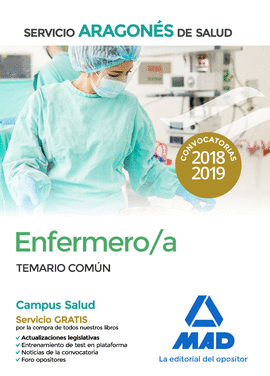 ENFERMERO/A DEL SERVICIO ARAGONS DE SALUD. TEMARIO COMN