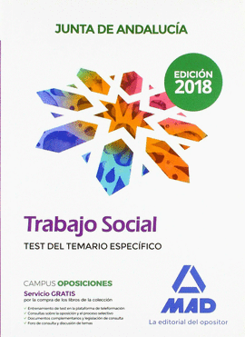 TRABAJO SOCIAL  DE LA JUNTA DE ANDALUCA. TEST DEL TEMARIO ESPECFICO