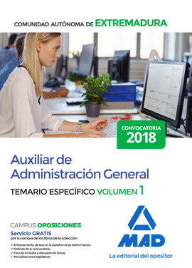 AUXILIAR DE ADMINISTRACIN GENERAL DE LA COMUNIDAD AUTNOMA DE EXTREMADURA. TEMA