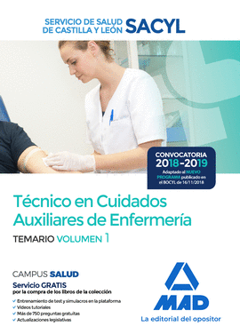 T�CNICO EN CUIDADOS AUXILIARES DE ENFERMER�A DEL SERVICIO DE SALUD DE CASTILLA Y