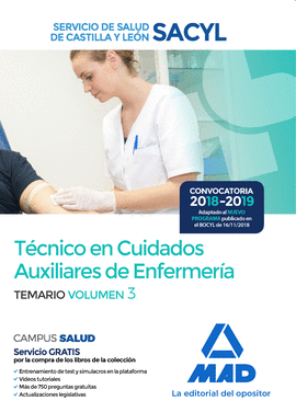 TCNICO EN CUIDADOS AUXILIARES DE ENFERMERA DEL SERVICIO DE SALUD DE CASTILLA Y