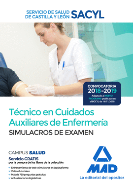 TCNICO EN CUIDADOS AUXILIARES DE ENFERMERA DEL SERVICIO DE SALUD DE CASTILLA Y