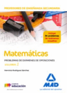 PROFESORES DE ENSE�ANZA SECUNDARIA MATEM�TICAS PROBLEMAS DE EX�MENES DE OPOSICIO