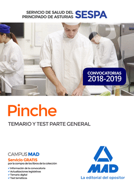 PINCHE DEL SERVICIO DE SALUD DEL PRINCIPADO DE ASTURIAS (SESPA). TEMARIO Y TEST