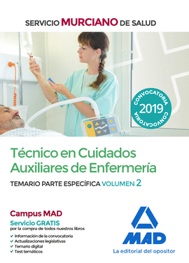 TCNICO EN CUIDADOS AUXILIARES DE ENFERMERA DEL SERVICIO MURCIANO DE SALUD. TEM