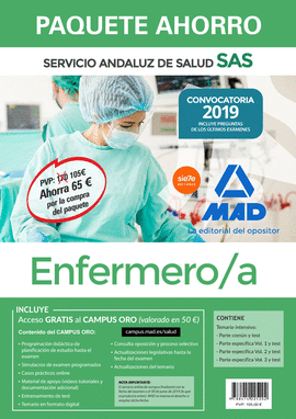 COMPRA ANTICIPADA PAQUETE AHORRO ENFERMERO/A SERVICIO ANDALUZ DE SALUD. AHORRO D