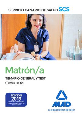 MATRN/A DEL SERVICIO CANARIO DE LA SALUD. TEMARIO GENERAL Y TEST (TEMAS 1 AL 10